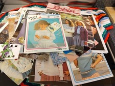 Huge Job Lot of Knitting Patterns Magazines Sewing Paraphernalia Vintage Retro
