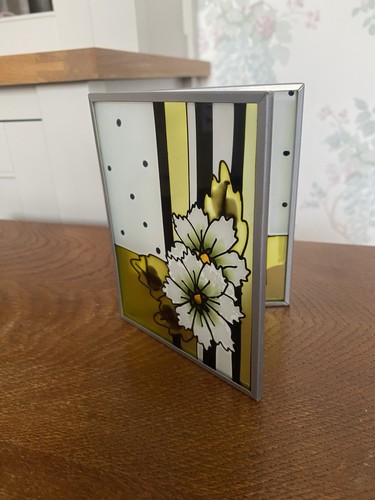 Stained glass folding floral - stained,