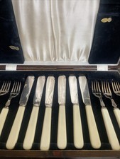 EPNS knife and fork set in