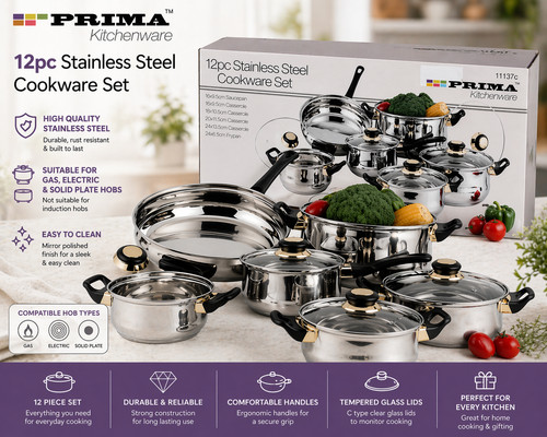 12pc stainless steel sauce - 12pc,