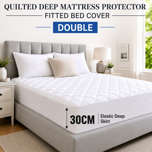 Quilted mattress protector - mattress,