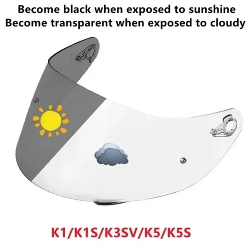 Photochromic visor for - photochromic, k5