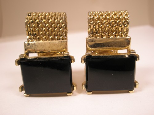 Black cabochon wraparound - black,