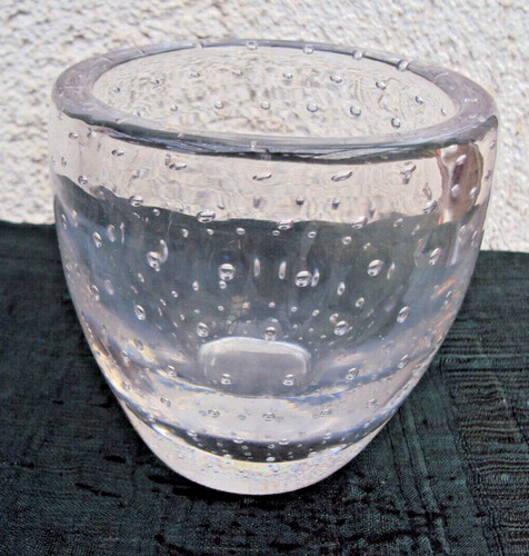 Vase glass signed - glass, daum