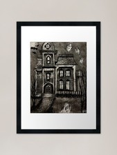 Spooky House Framed Art Print