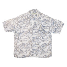 SUMMA Mens Hawaiian Shirt Blue Floral XL