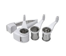 Rotary Handheld Cheese Grater White 3 Blades