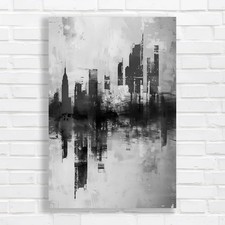 Glittering Cityscape Black