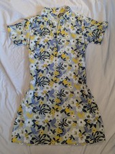 Cotton Traders Womens Shirt Dress With Pockets Floral Design Size 16