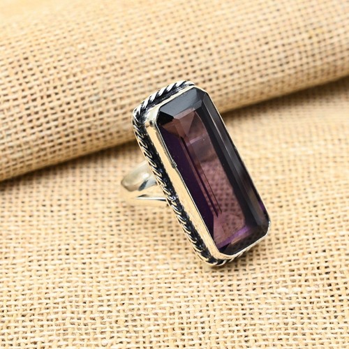 Amethyst gemstone handmade 925 - amethyst,