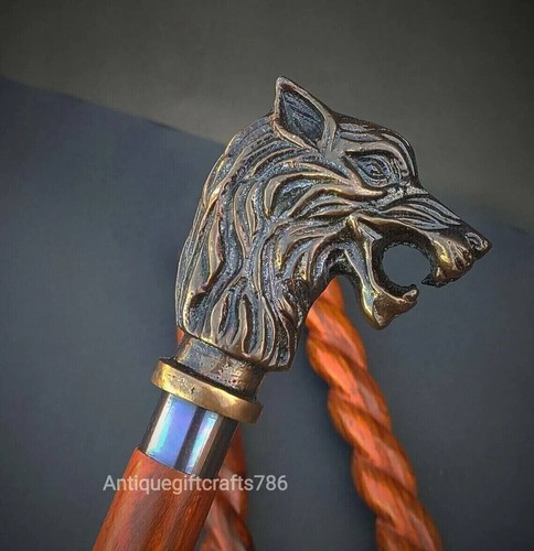 Walking stick wolf head - wolf,