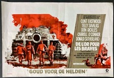 Kellys Heroes Original Belgian Movie Poster Affiche Clint Eastwood 1970