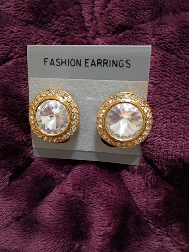 Round pearl diamond clip - round,