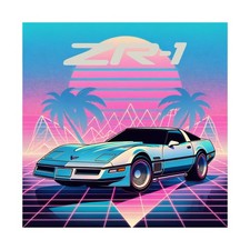 ZR1 C4 Corvette Poster Retro