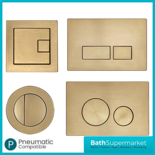 Brushed brass mechanical flush - brushed,