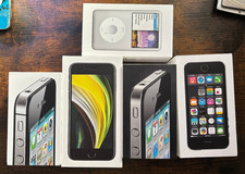 5 x Empty Apple Boxes 4 iPhone 1 iPod Classic