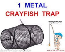 1 METAL CRAYFISH TRAP LIVE BAIT SHRIMP PRAWN EEL FISH CRAB DROP NET POT CAGE