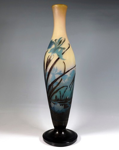 Large emile galle vase iris - large,