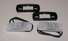 2 CLEAR TRAILER LED SIDE MARKER LIGHT FIT TO IFOR WILLIAMS BRIAN JAMES BLUE LINE
