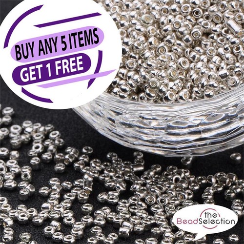 50g metallic silver glass - metallic, seed