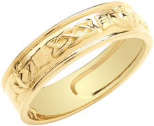 9ct Gold Celtic Claddagh Ring