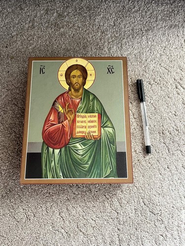 Hand painted orthodox jesus - hand-painted,