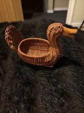 Small Wicker Duck Shaped