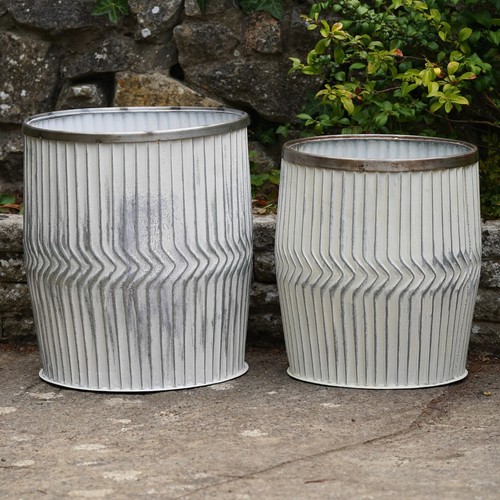 Dolly tub planter galvanised - tub,