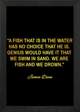 james dean quotes Framed Wall
