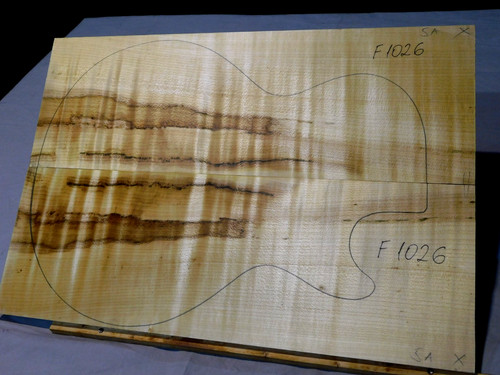 Flame maple carved - flame, for