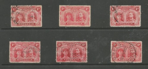 Rhodesia 1910 selection of - 1910-13,