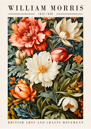 William morris floral poster - william,