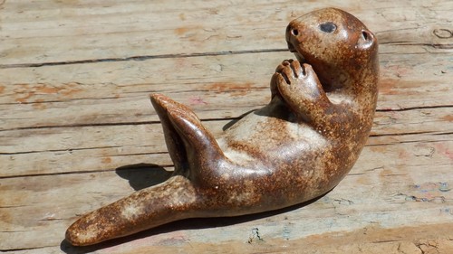 Vintage animal friends otter - friends,