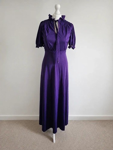 Vintage purple maxi - dress, uk
