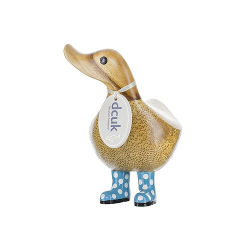 Dcuk ducky wearing blue - blue, spotty