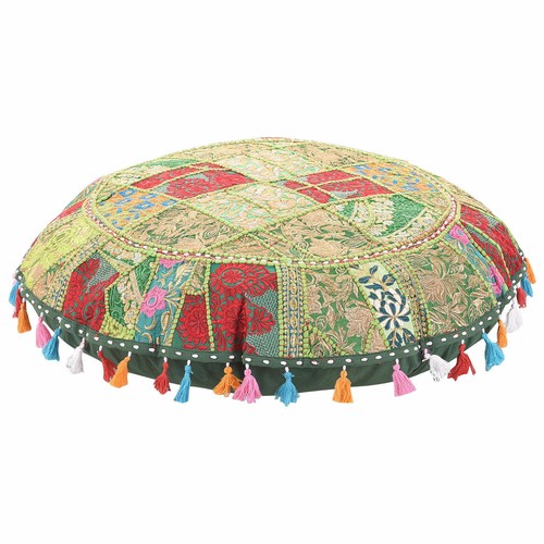 Moroccan pouffe cover round - pouffe,