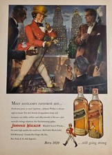 1949 Print Ad Johnnie Walker
