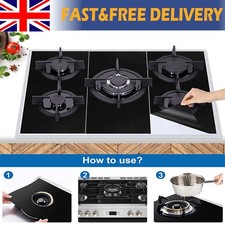 5 Holes Kitchen Gas Stove Mat Protector Pad Hob Top Cover Burner Reusable Home