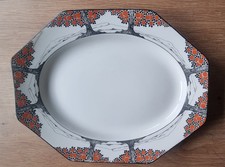 Art Deco Crown Ducal Orange