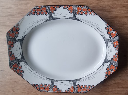 Art deco crown ducal - crown, orange