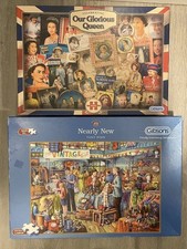 GIBSONS 500 XL JIGSAWS X 2 - BOTH COMPLETE - “NEARLY NEW & OUR GLORIOUS QUEEN”
