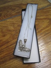 Death's-head moth pendant necklace in presentation box Goth Rock Metal
