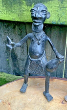 Antique african bronze male - african,