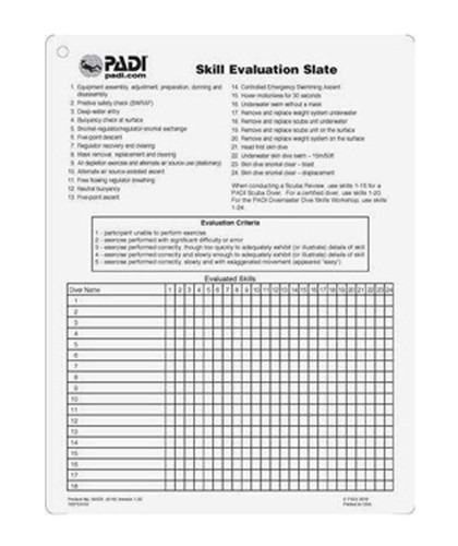 Padi skill evaluation - padi,