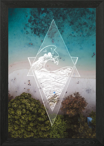 Ocean divided framed - divided, wall