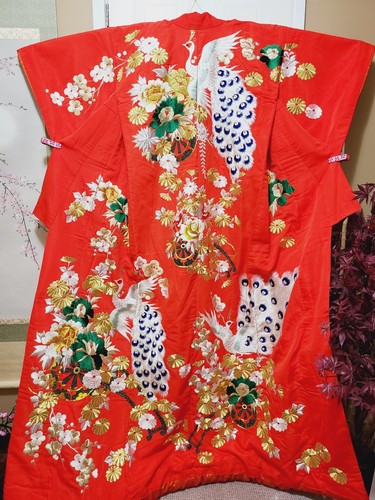 Japanese wedding kimono - wedding, kimono,red