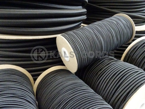 Black round elastic bungee - round,
