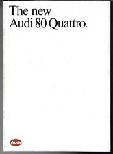 Audi 80 Quattro Saloon 1983-1984 UK Market Sales Brochure