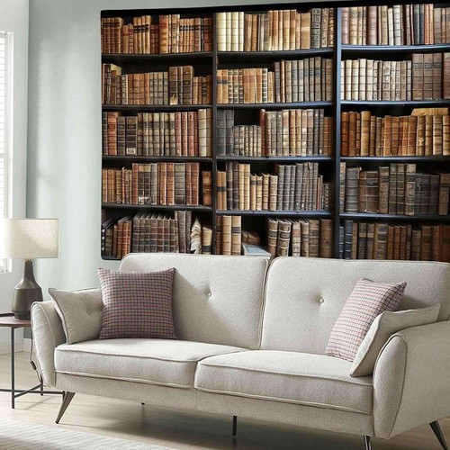 Medieval bookshelf wall art - bookshelf,