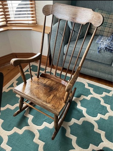 Vintage wooden rocking - rocking, chair